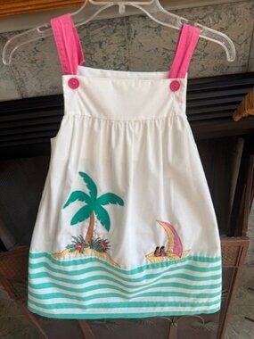 Vintage Little Bitty Girls Dress, Tropical Themed